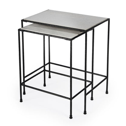 Carrera Nesting Tables, Black, Black and White