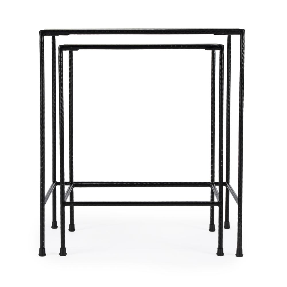 Carrera Nesting Tables, Black, Black and White