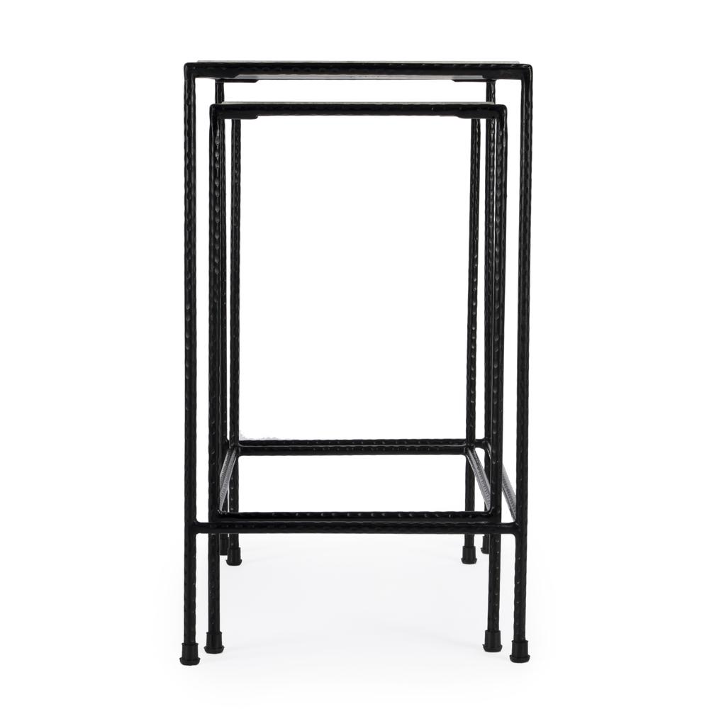 Carrera Nesting Tables, Black, Black and White