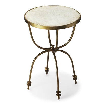 Hager Marble & Metal Side Table, Multi-Color