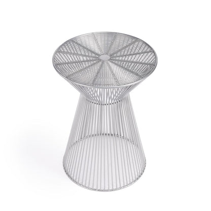 Greeley Metal Side Table, Silver