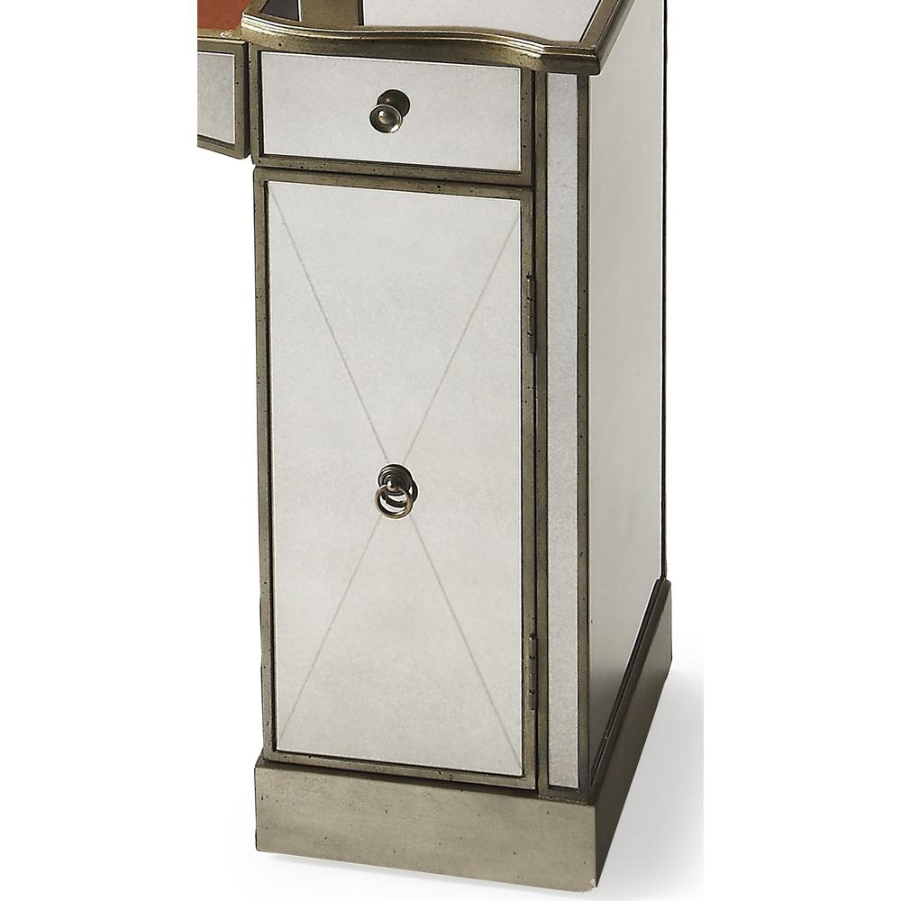 Celeste Mirrored Vanity Table, Silver