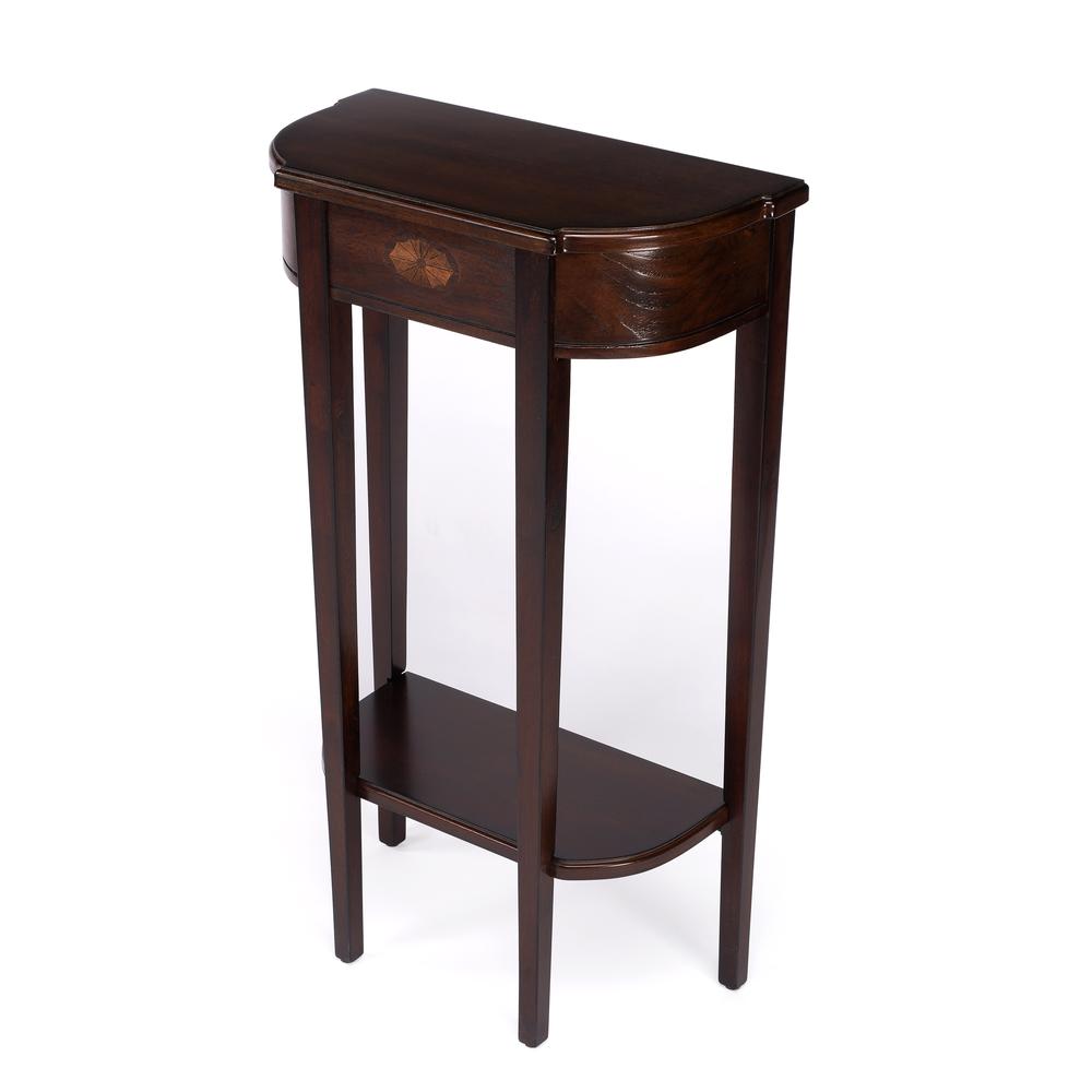 Elegant Narrow Entryway Table in Dark Brown for Living Room and Hall