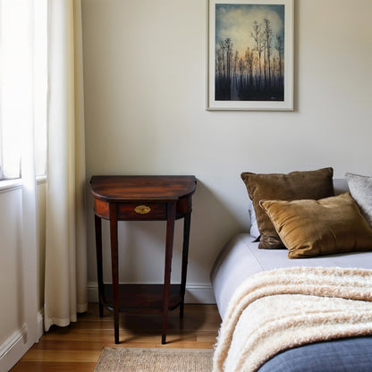 Elegant Narrow Entryway Table in Dark Brown for Living Room and Hall