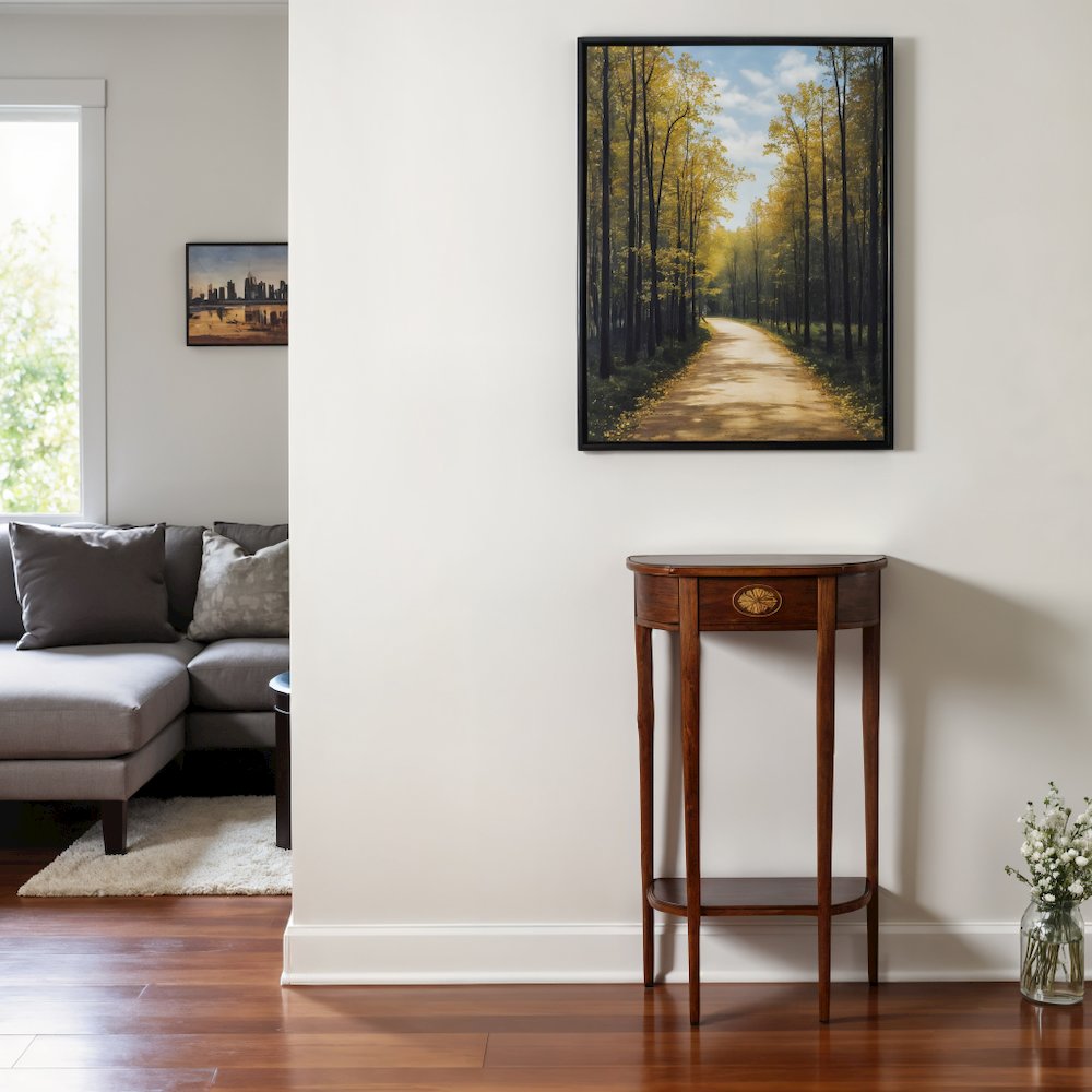 Medium Brown Small Console Table for Entryway or Living Room