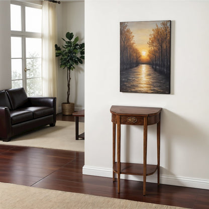Medium Brown Small Console Table for Entryway or Living Room