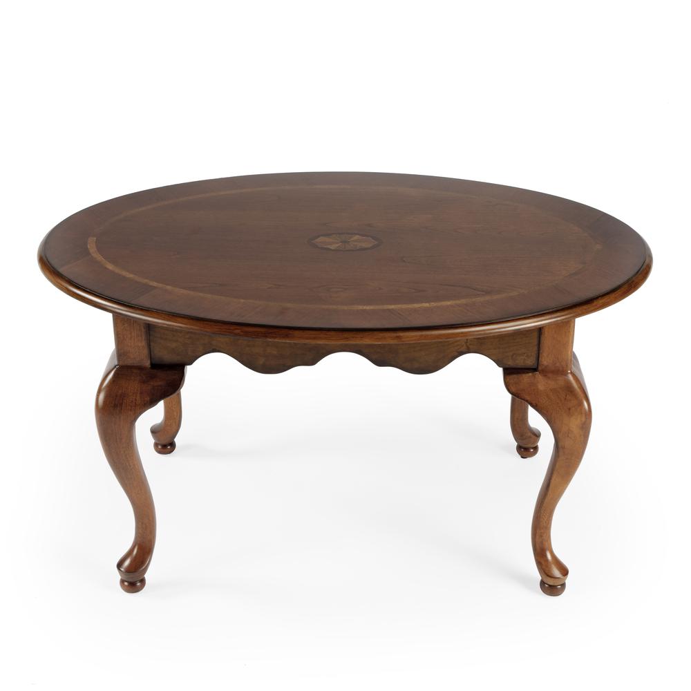Grace Oval 4 Legs Coffee Table, Medium Brown