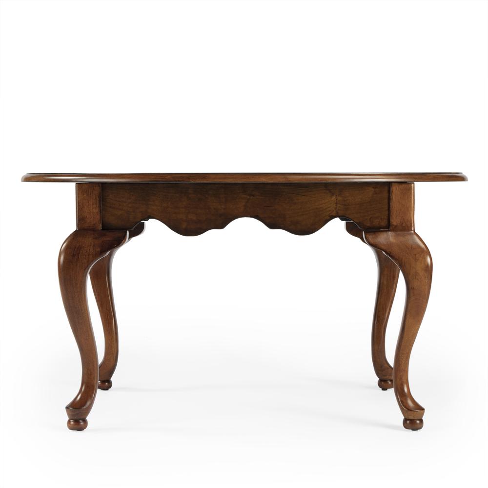 Grace Oval 4 Legs Coffee Table, Medium Brown