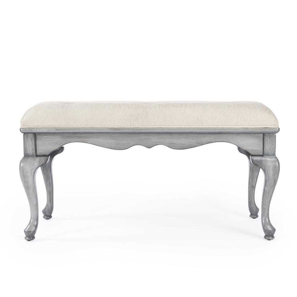 Grace Wooden 38"W Bench, Gray