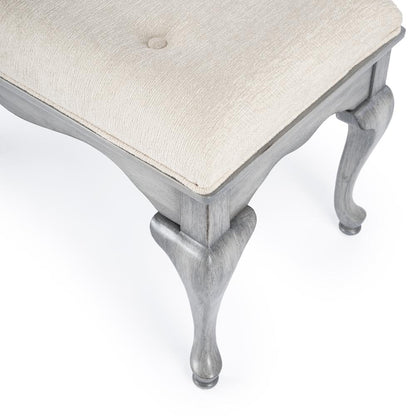 Grace Wooden 38"W Bench, Gray