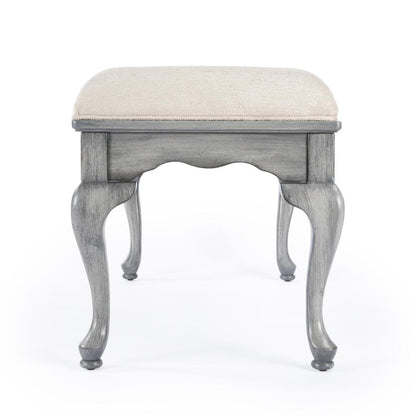 Grace Wooden 38"W Bench, Gray