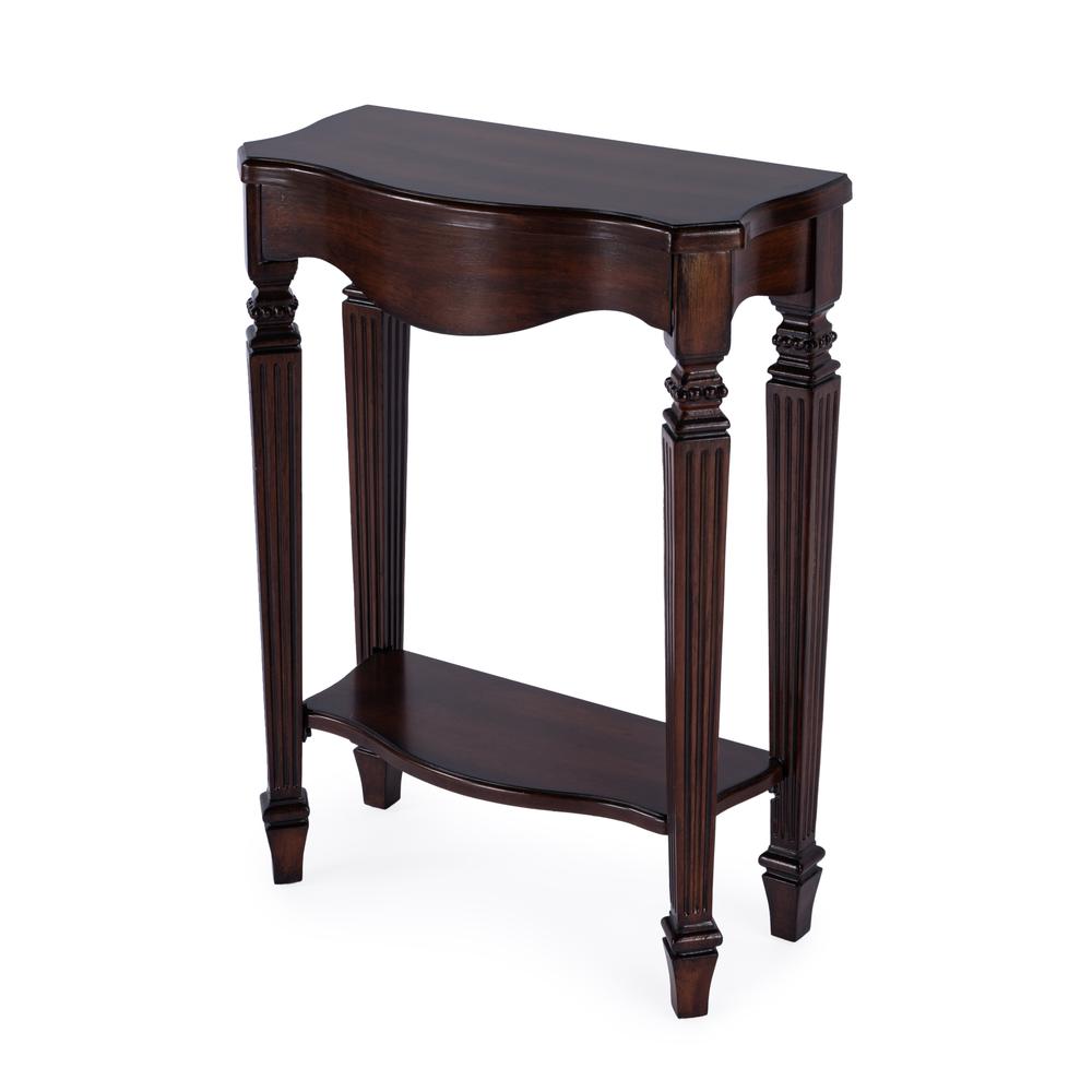 Cheshire Ballerina 22" Console Table, Dark Brown