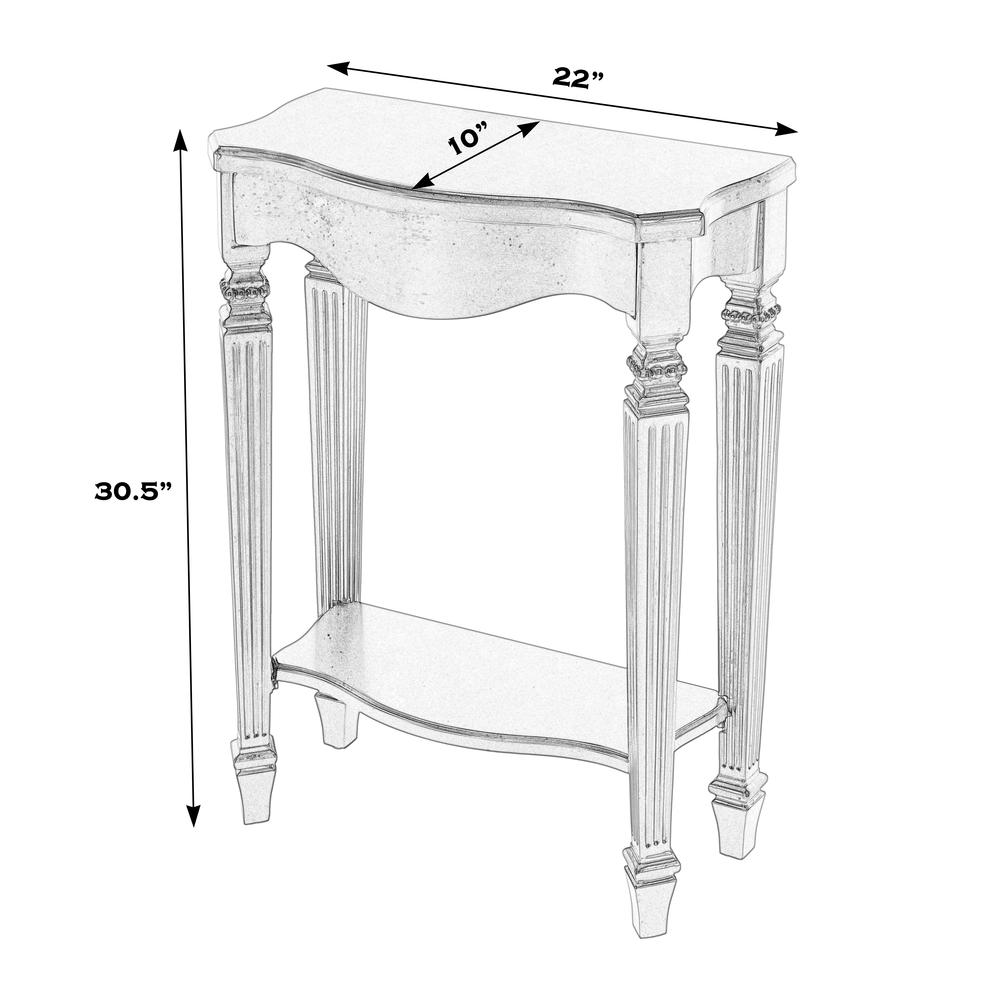 Cheshire Ballerina 22" Console Table, Dark Brown