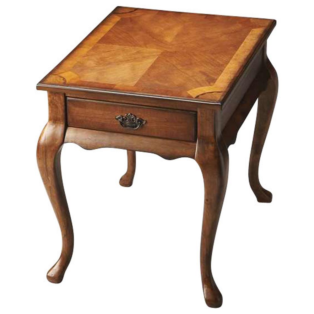 Grace End Table, Medium Brown