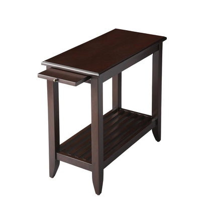 Irvine Merlot Side Table, Dark Brown