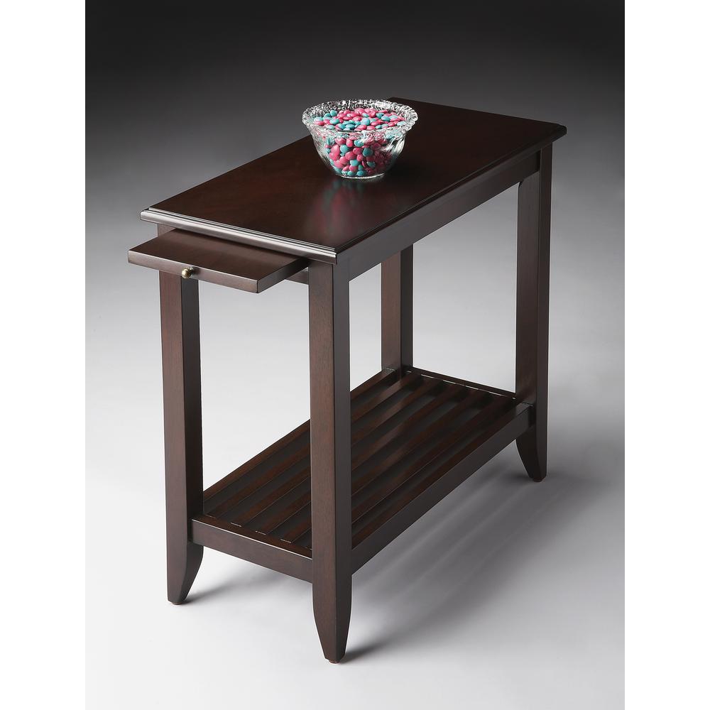 Irvine Merlot Side Table, Dark Brown