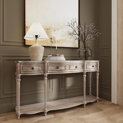 Peyton Console Table, Gray, Natural