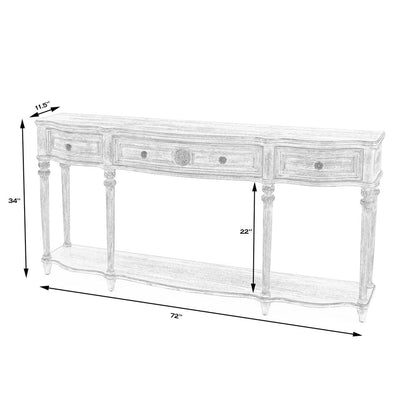 Peyton Console Table, Gray, Natural