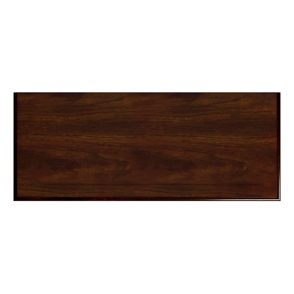 Newport 32"W 2 Shelf Bookcase, Dark Brown