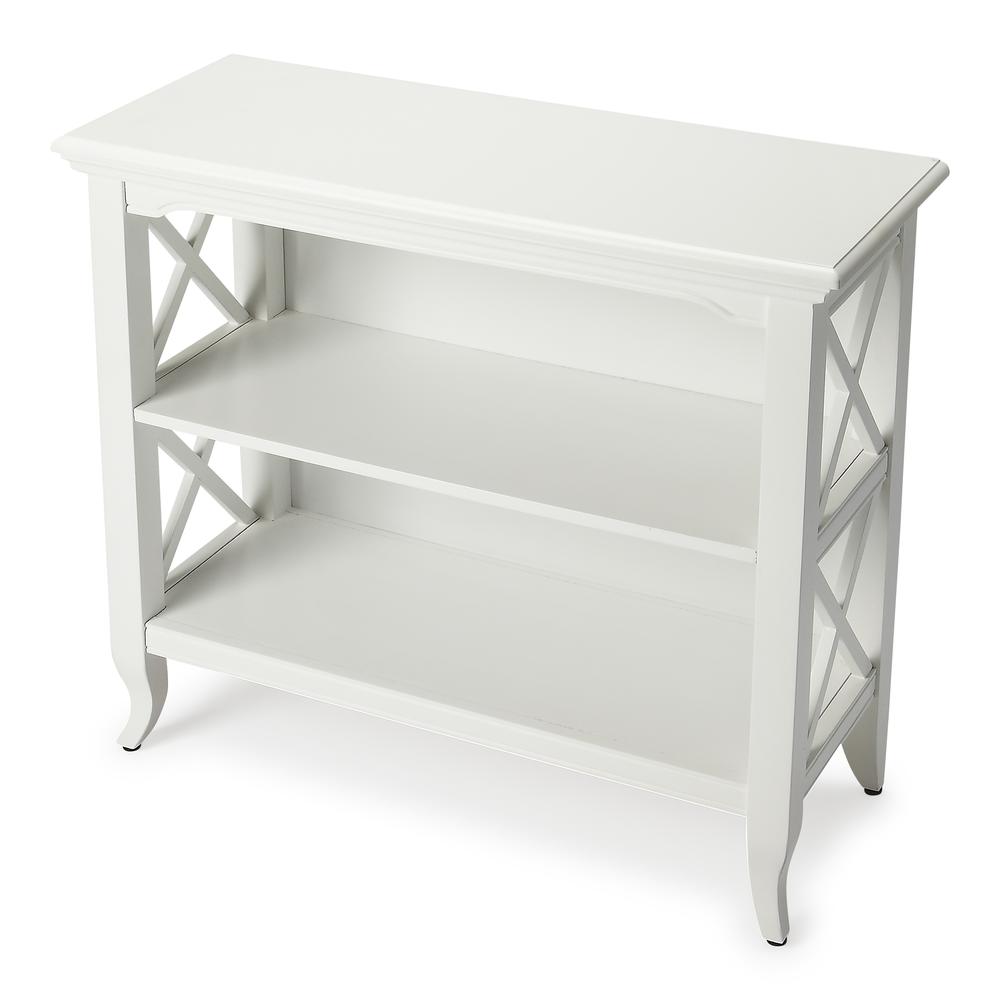 Newport 32"W 2 Shelf Bookcase, White