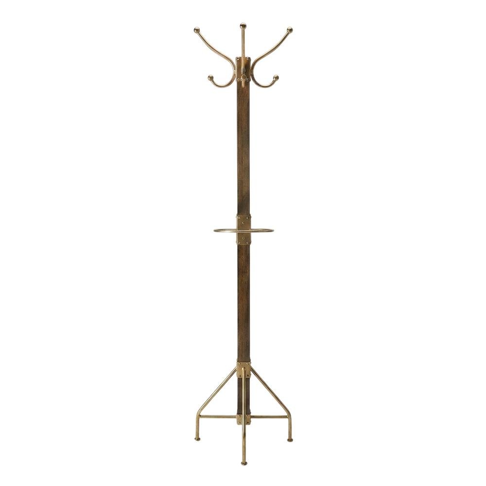 Freestanding Coat Rack with Hooks, Transitional Hall Tree for the Entryway