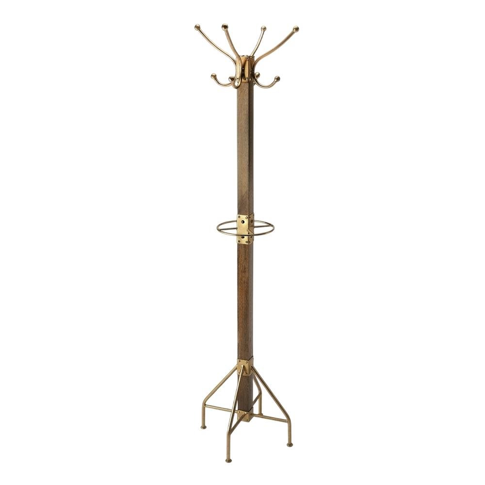 Freestanding Coat Rack with Hooks, Transitional Hall Tree for the Entryway