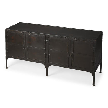 Owen Industrial Chic Console Cabinet, Black