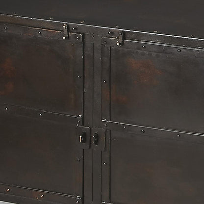 Owen Industrial Chic Console Cabinet, Black