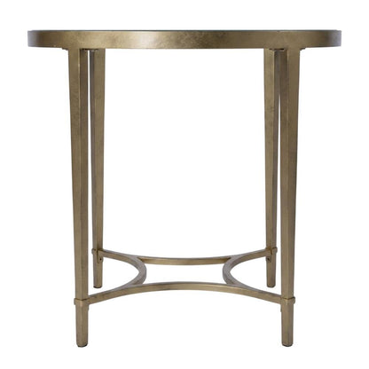 Oval Glass End Table, Modern Contemporary Accent Table for Living Room
