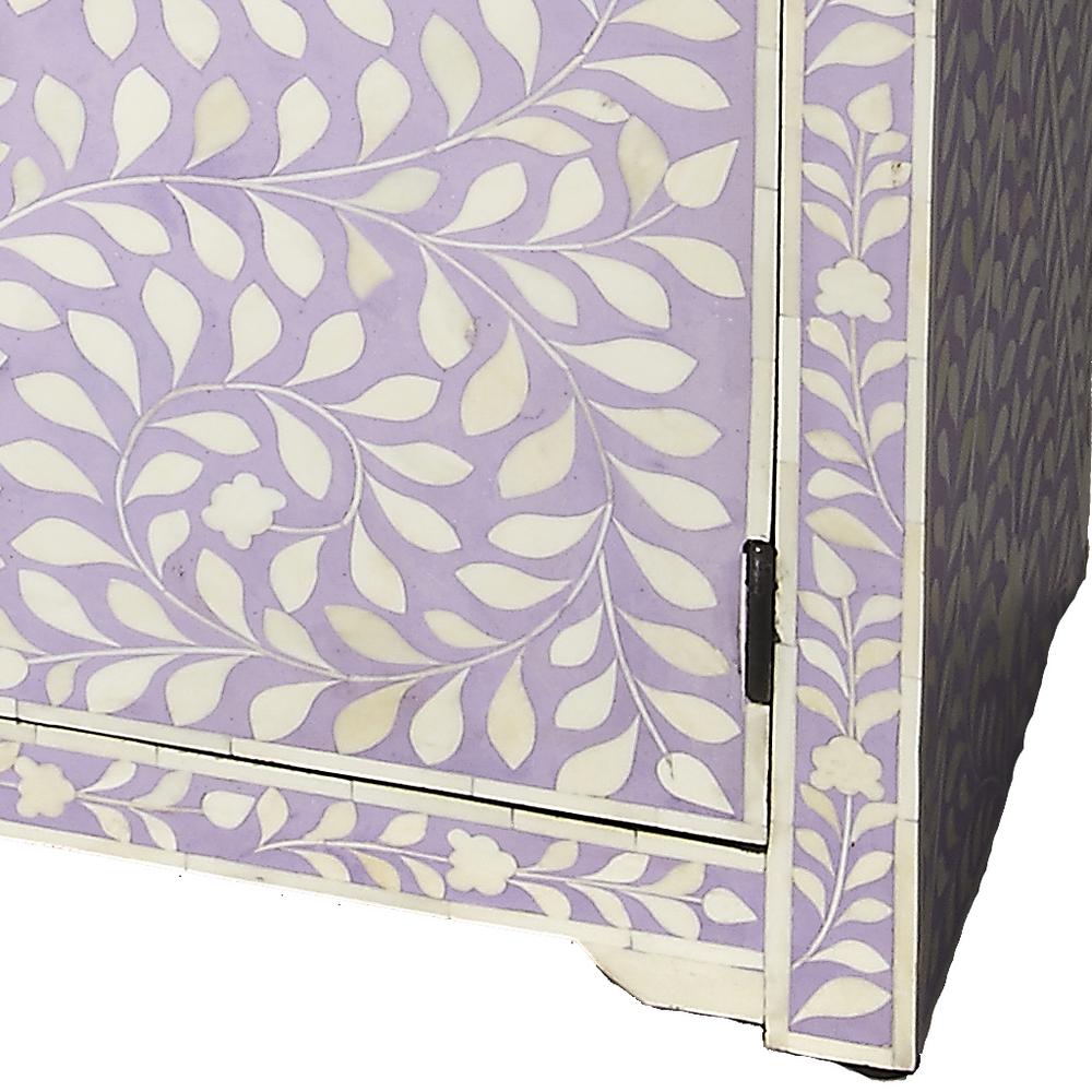 Vivienne Lavender Bone Inlay Console Chest, Purple
