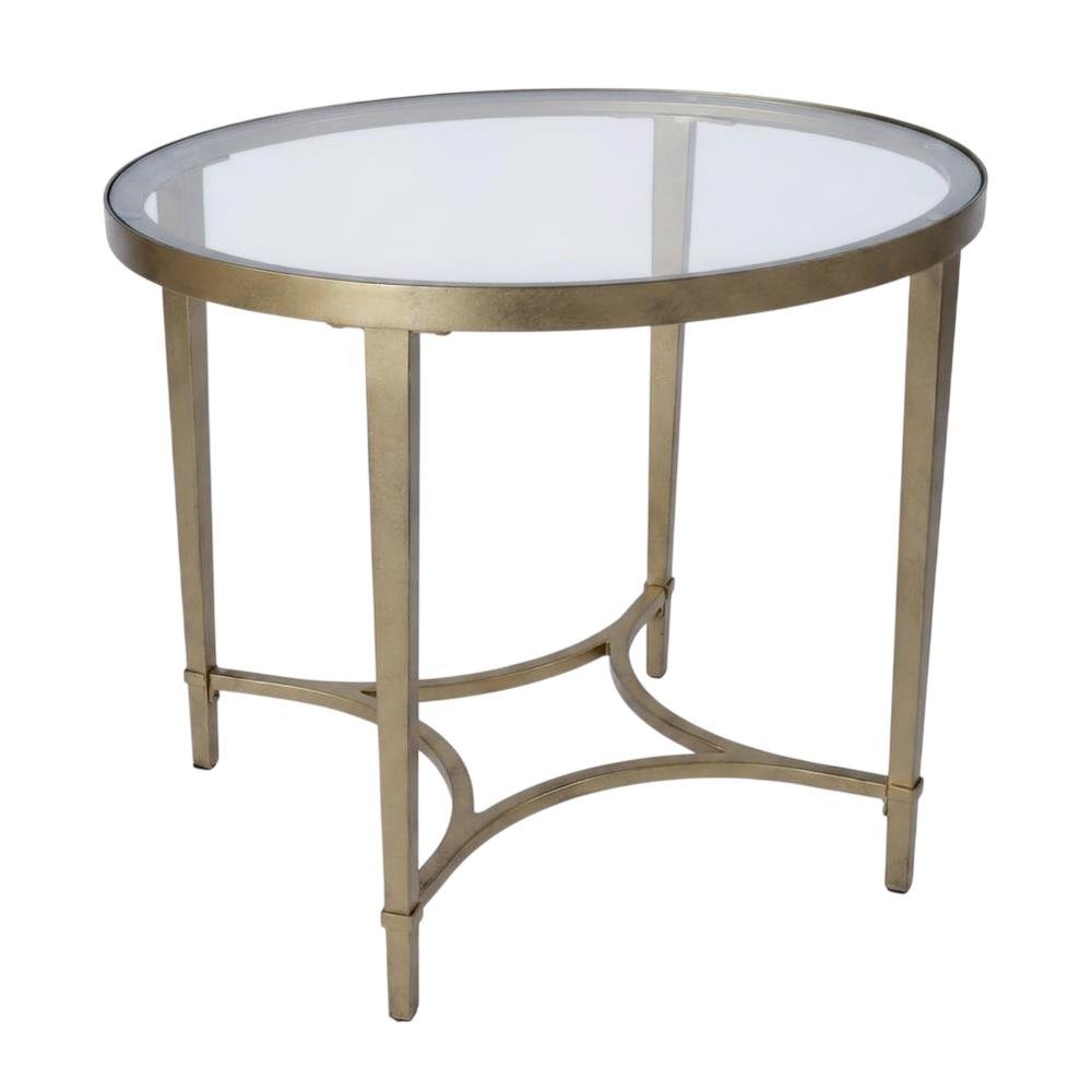 Oval Glass End Table, Modern Contemporary Accent Table for Living Room