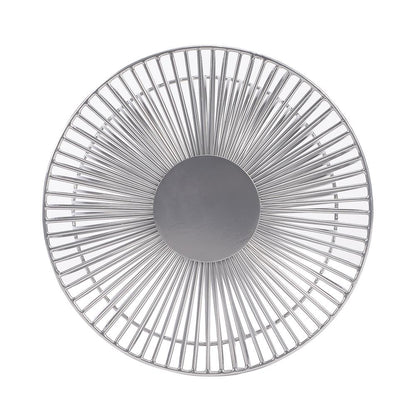 Nicholas Silver Meatl Side Table, Silver