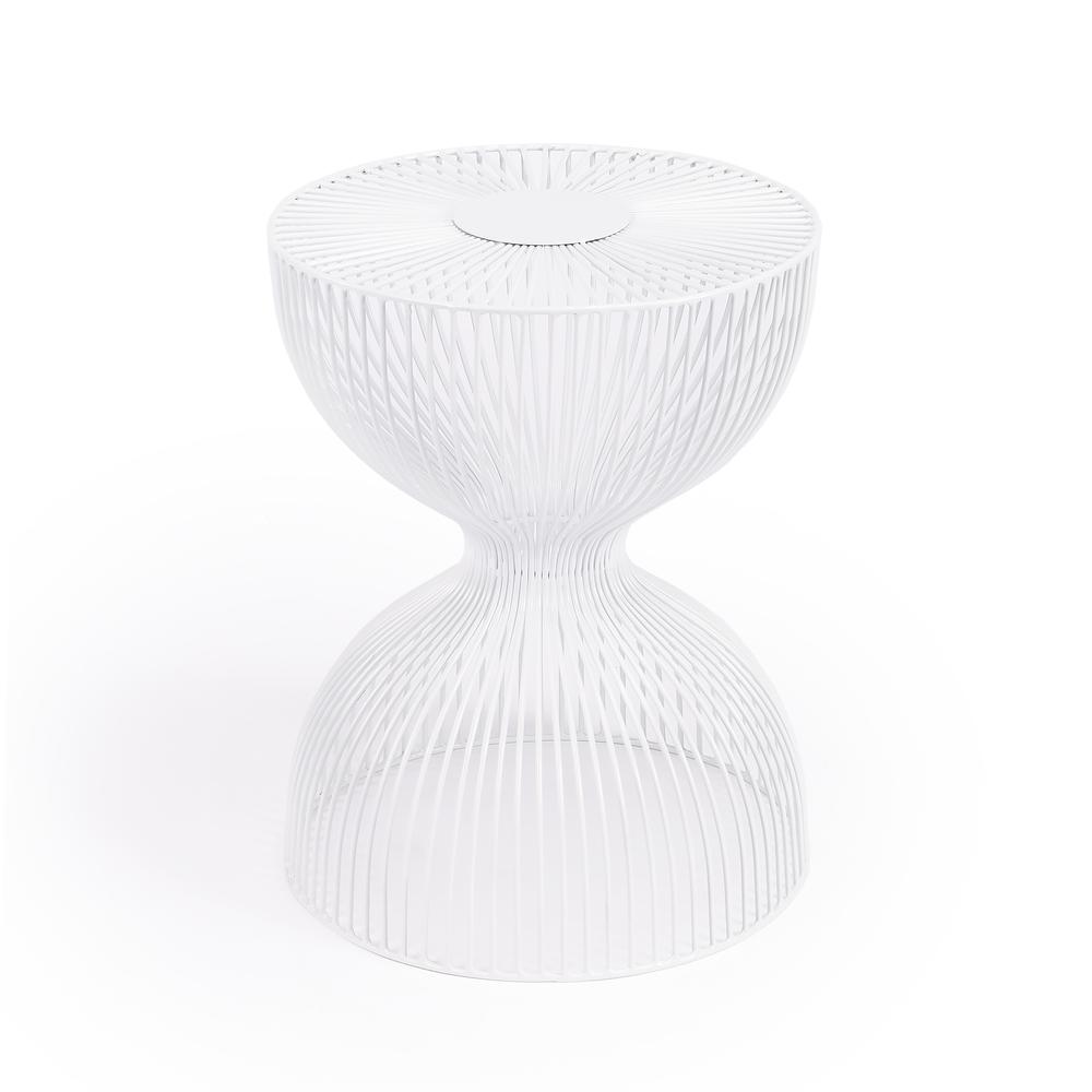 Nicholas Metal Side Table, White
