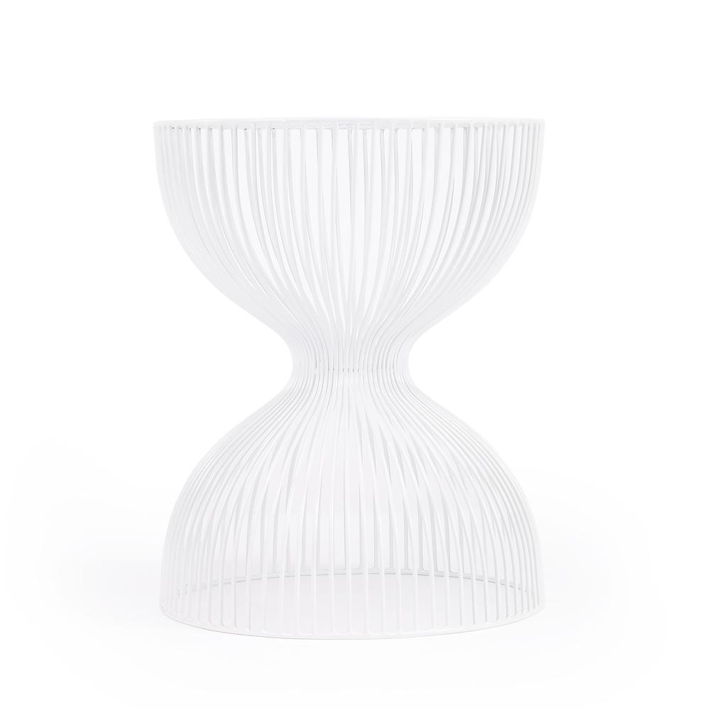Nicholas Metal Side Table, White