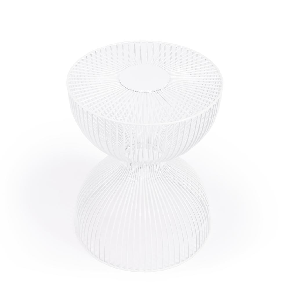 Nicholas Metal Side Table, White