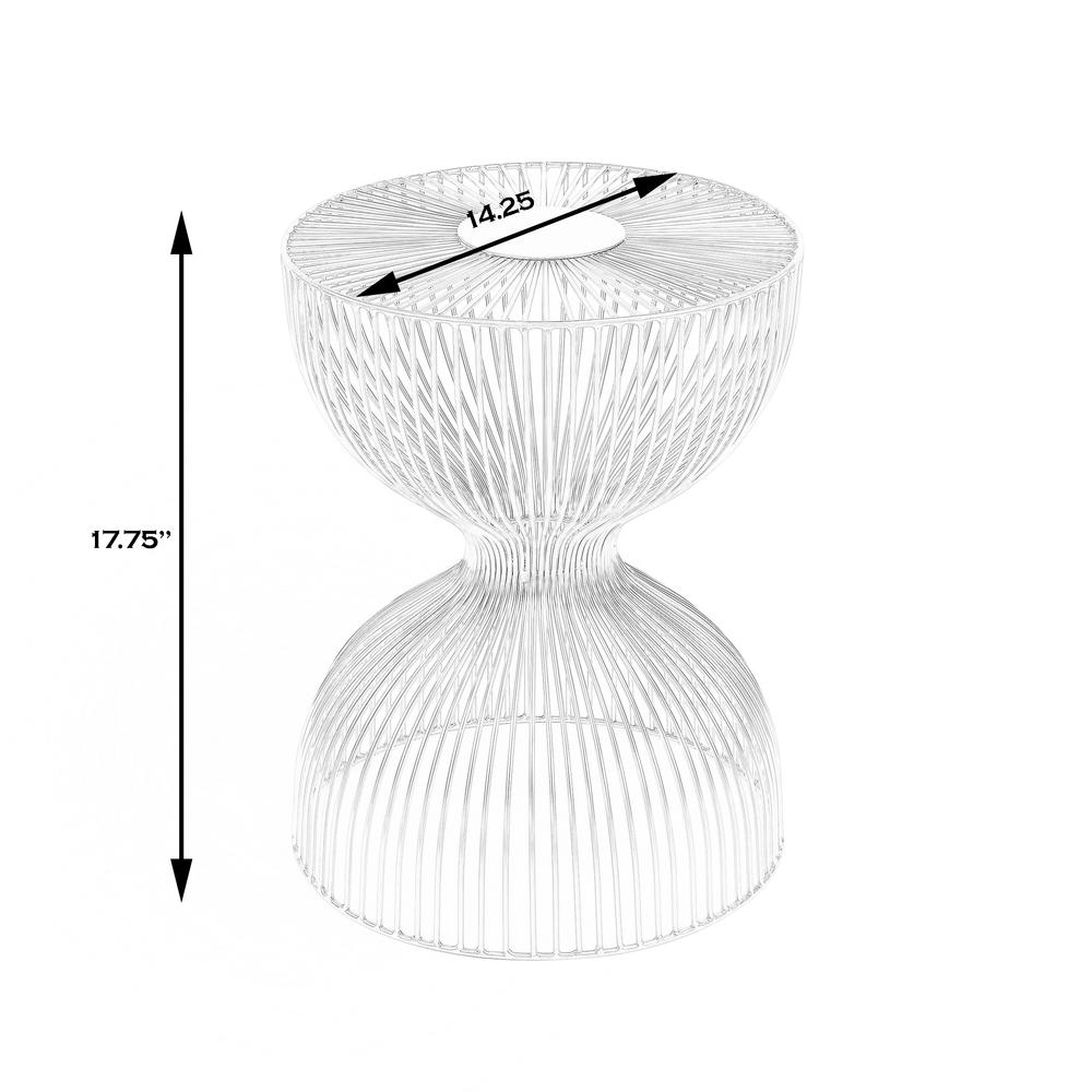 Nicholas Metal Side Table, White