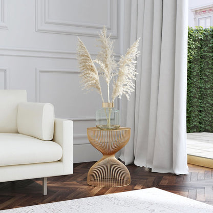 Nicholas Metal Side Table, Gold