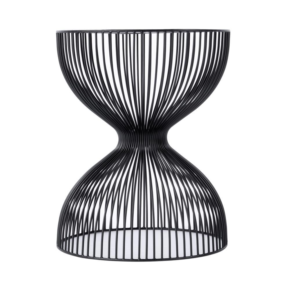 Nicola Outdoor Metal Side Table, Black