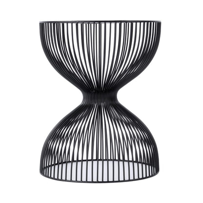 Nicola Outdoor Metal Side Table, Black