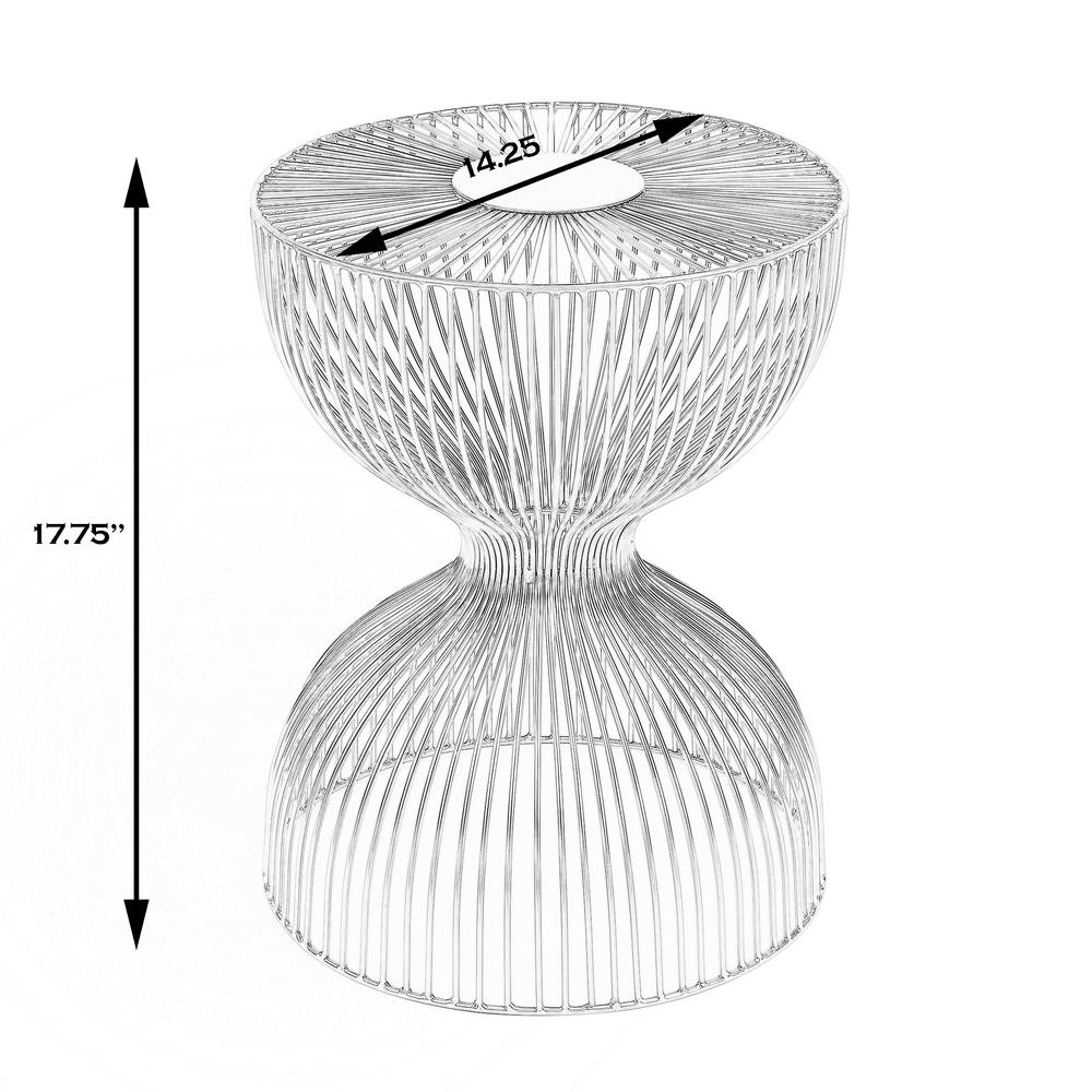 Nicola Outdoor Metal Side Table, Black