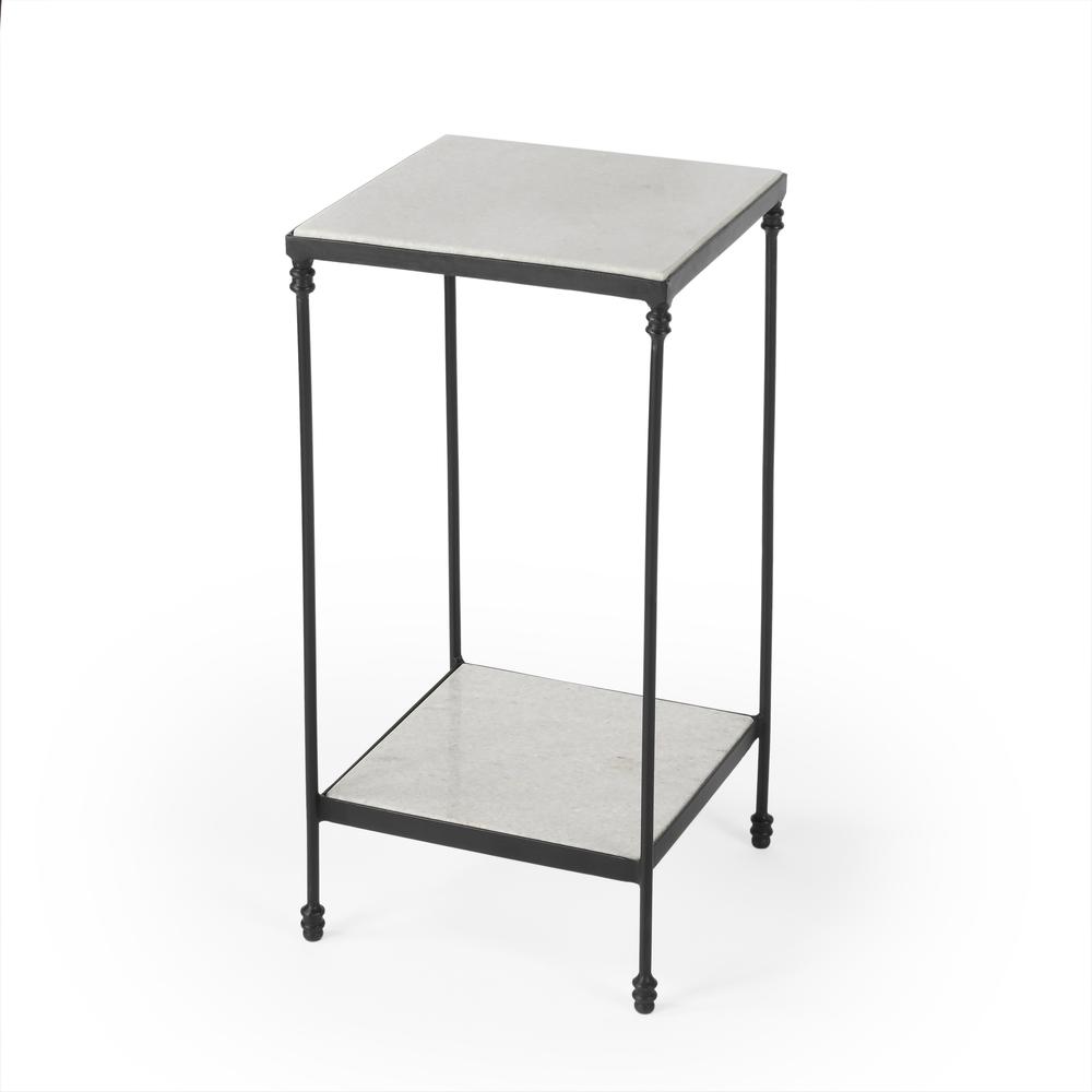 Larkin Marble & Iron Side Table, Multi-Color