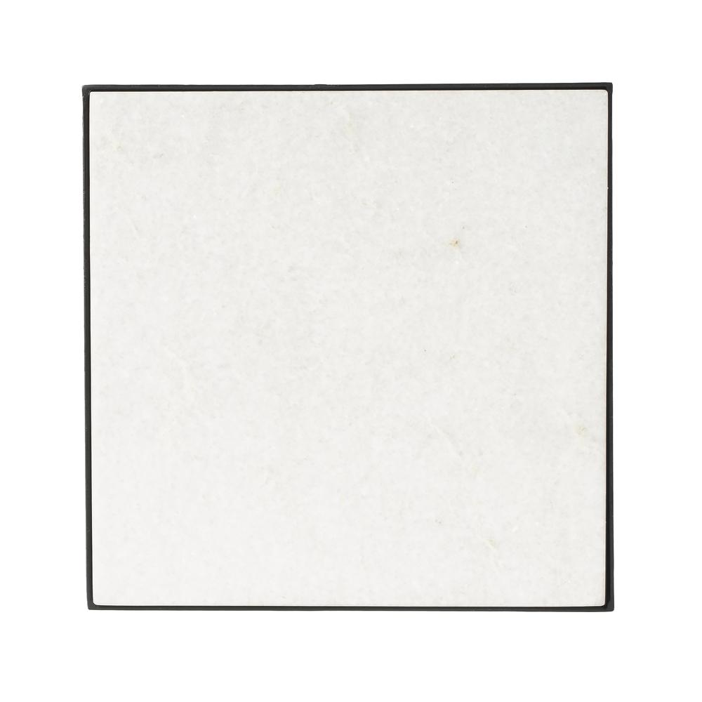 Larkin Marble & Iron Side Table, Multi-Color