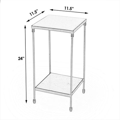 Larkin Marble & Iron Side Table, Multi-Color