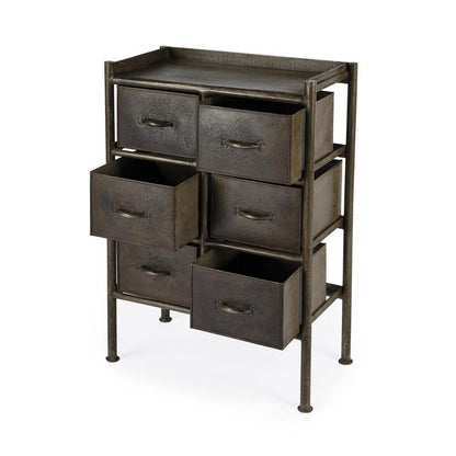 Cameron Industrial Chic Drawer Chest, Bronze