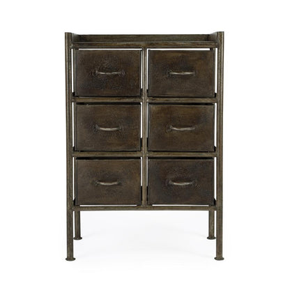 Cameron Industrial Chic Drawer Chest, Bronze