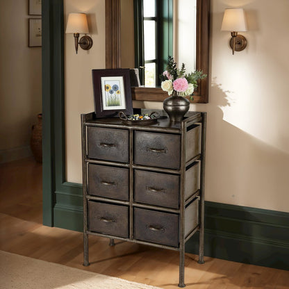 Cameron Industrial Chic Drawer Chest, Bronze