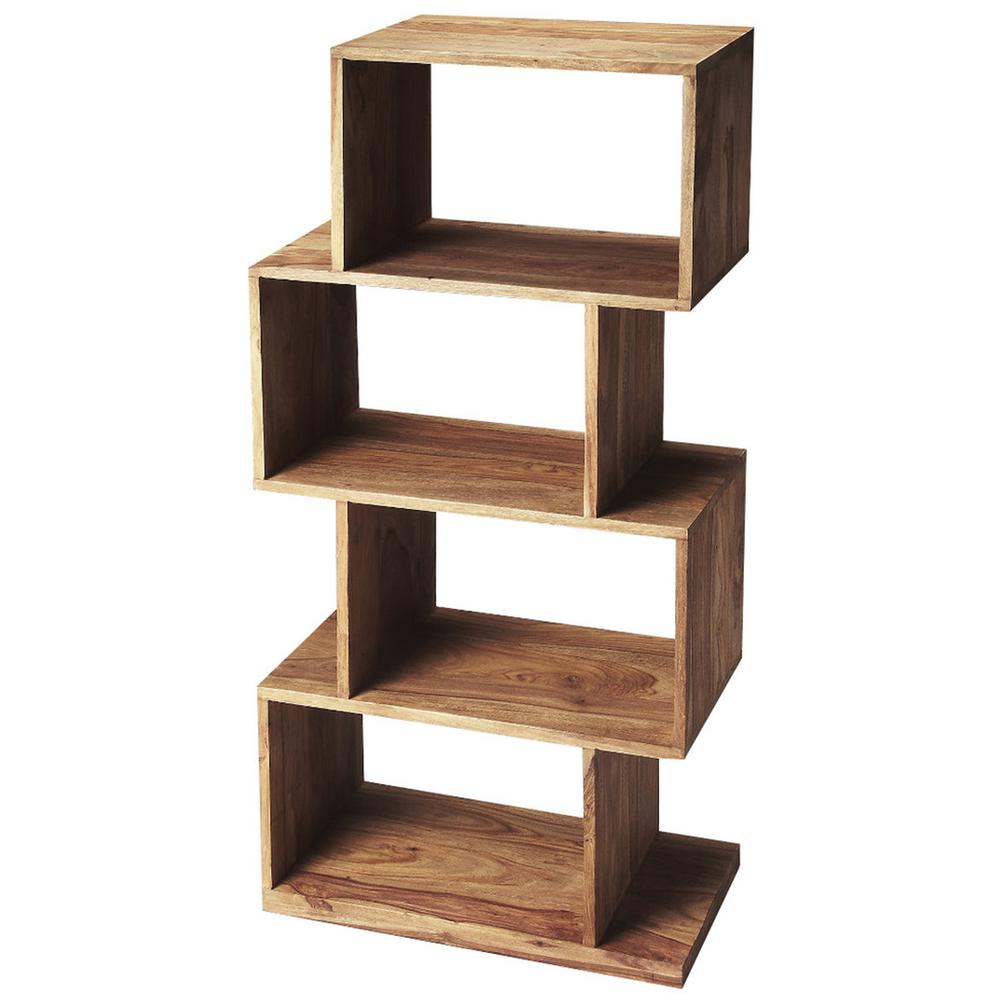 Stockholm 4 Shelf 21.5"W Etagere Bookshelf, Light Brown