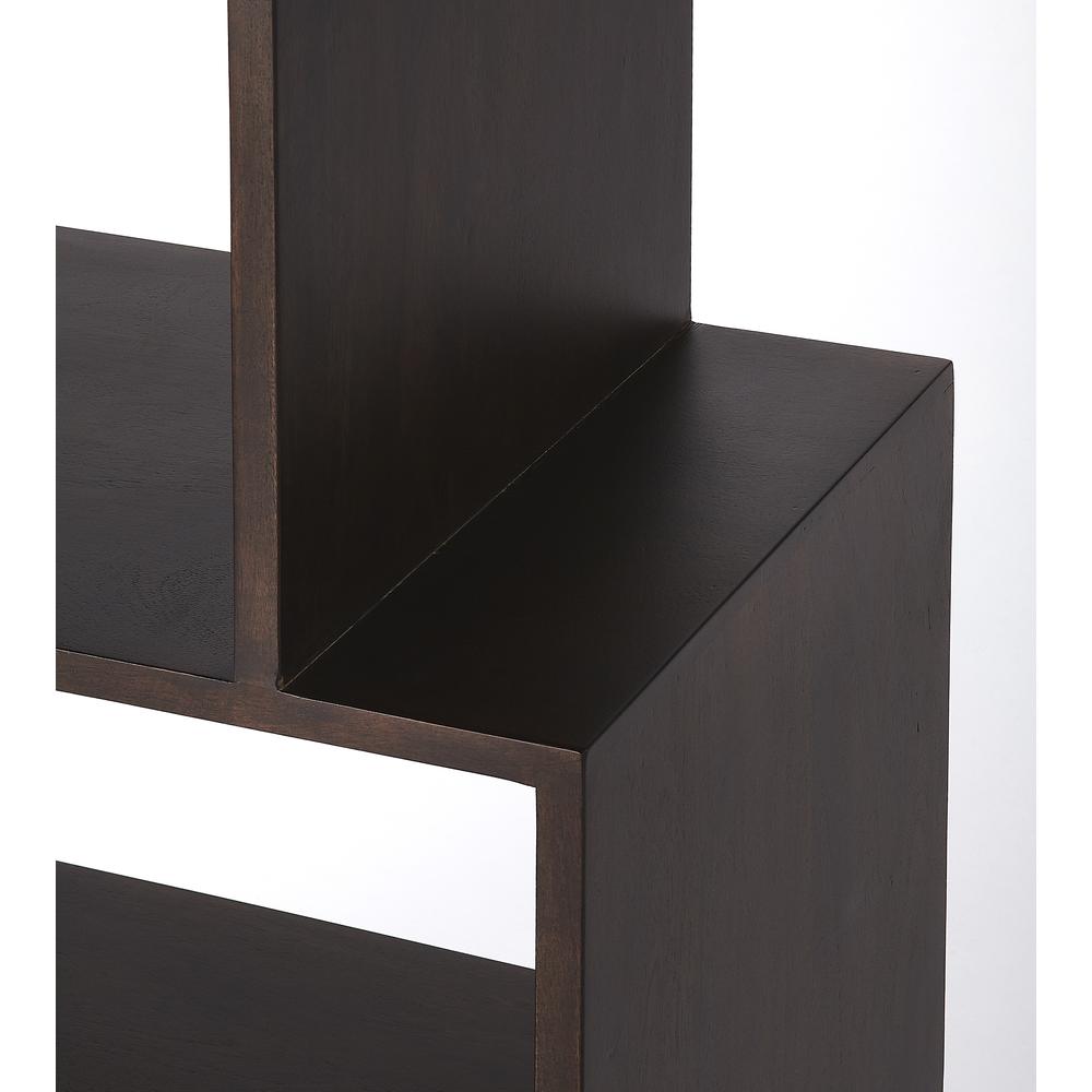 Stockholm 4 Shelf 21.5"W Etagere Bookshelf, Dark Brown