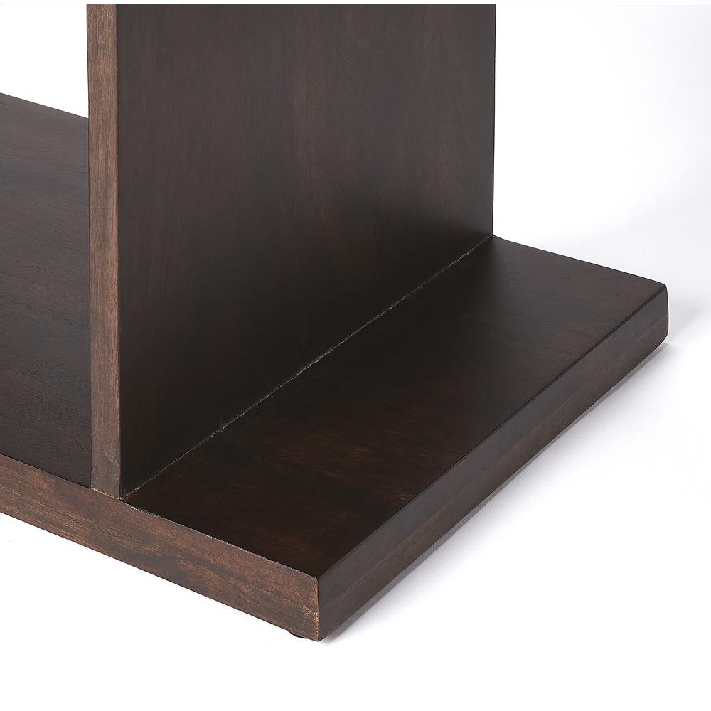 Stockholm 4 Shelf 21.5"W Etagere Bookshelf, Dark Brown