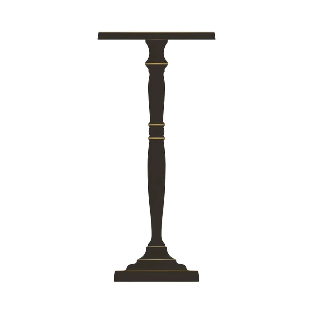Round Metal End Table, Distressed Traditional Side Table for Living Room
